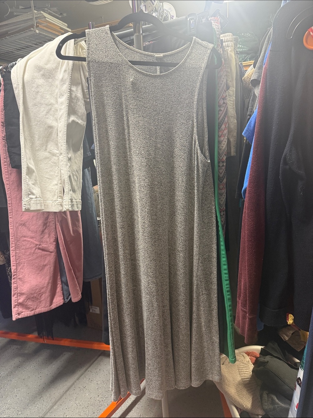 Old Navy Sleeveless Gray Knit Swing Dress